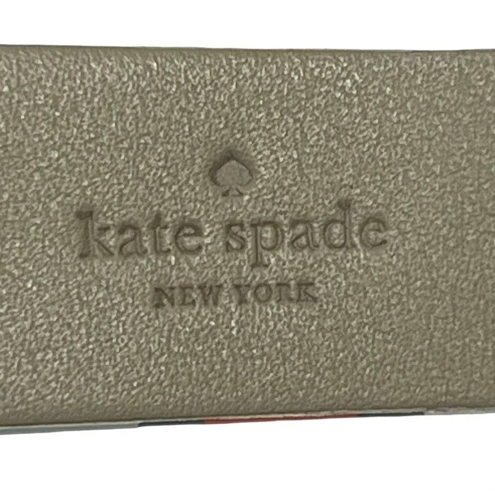 NEW Kate Spade Apple Watch Band 38/40mm Multi Color Stripe Leather Silver Buckle
